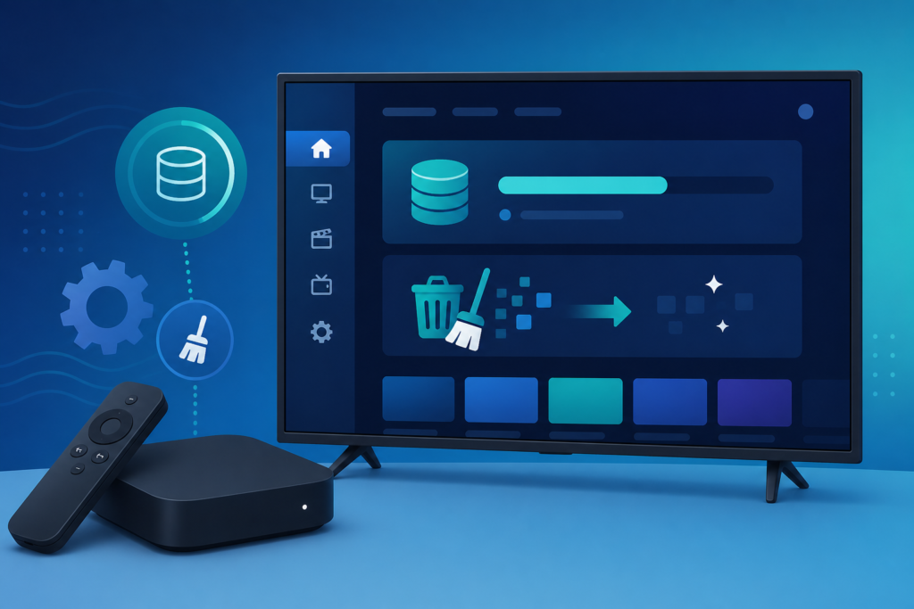 IPTV app cache and storage checks