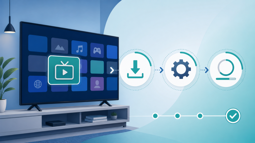 Smart TV IPTV app installation flow