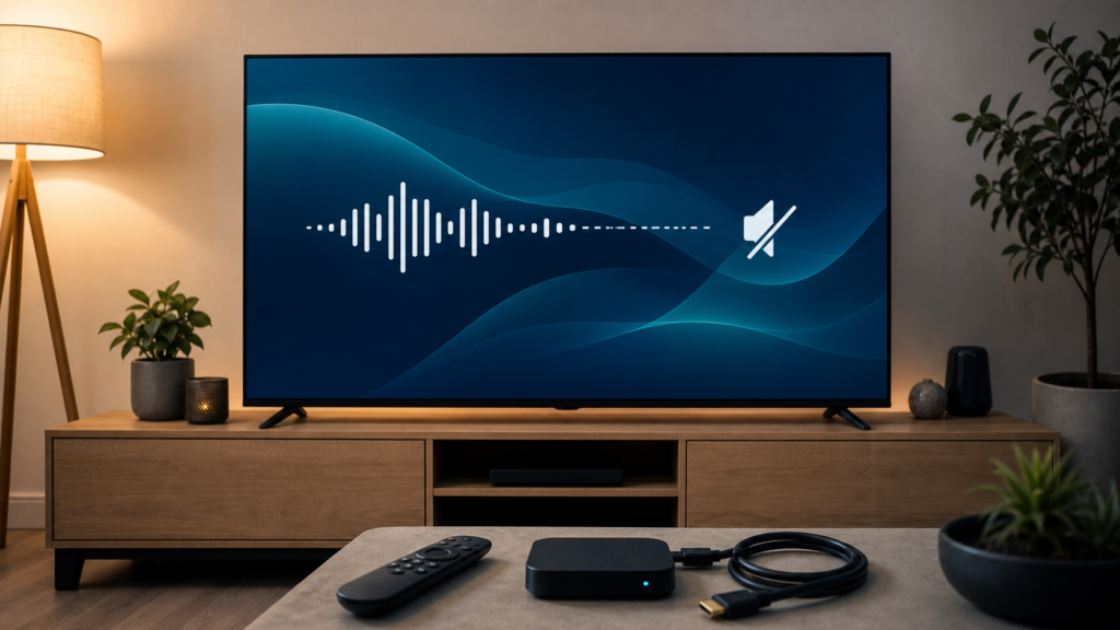 Generic television with intermittent audio troubleshooting setup