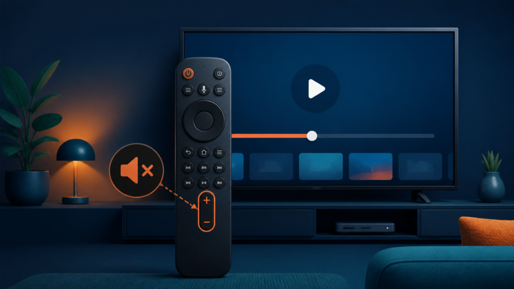 Generic smart TV channel change freeze troubleshooting illustration