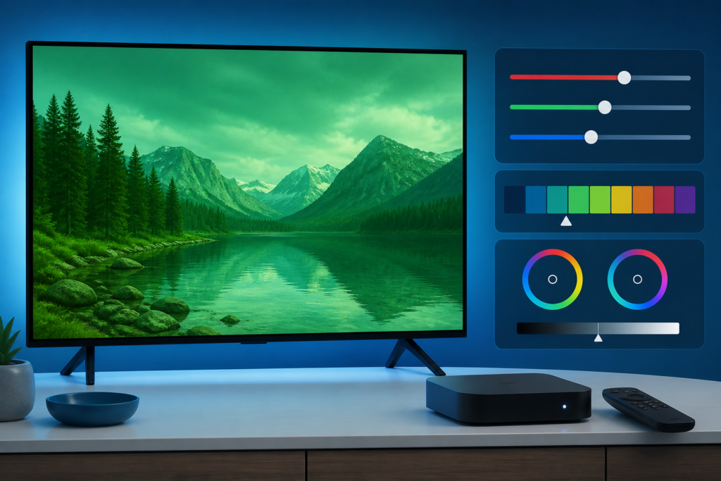 IPTV video green tint