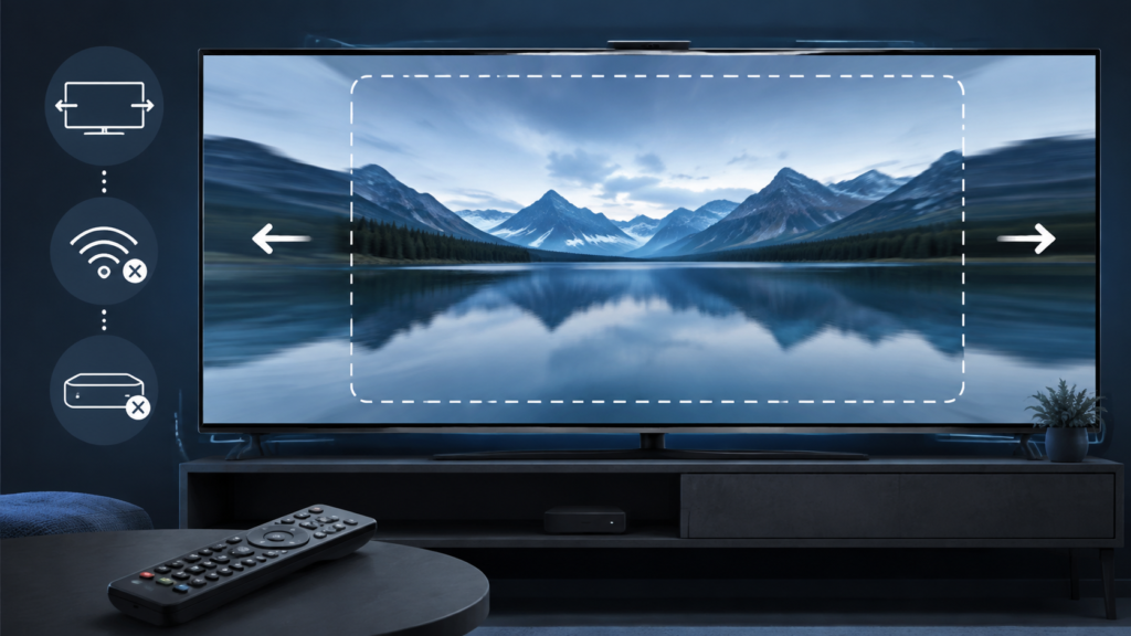 Generic Android TV IPTV stretched picture
