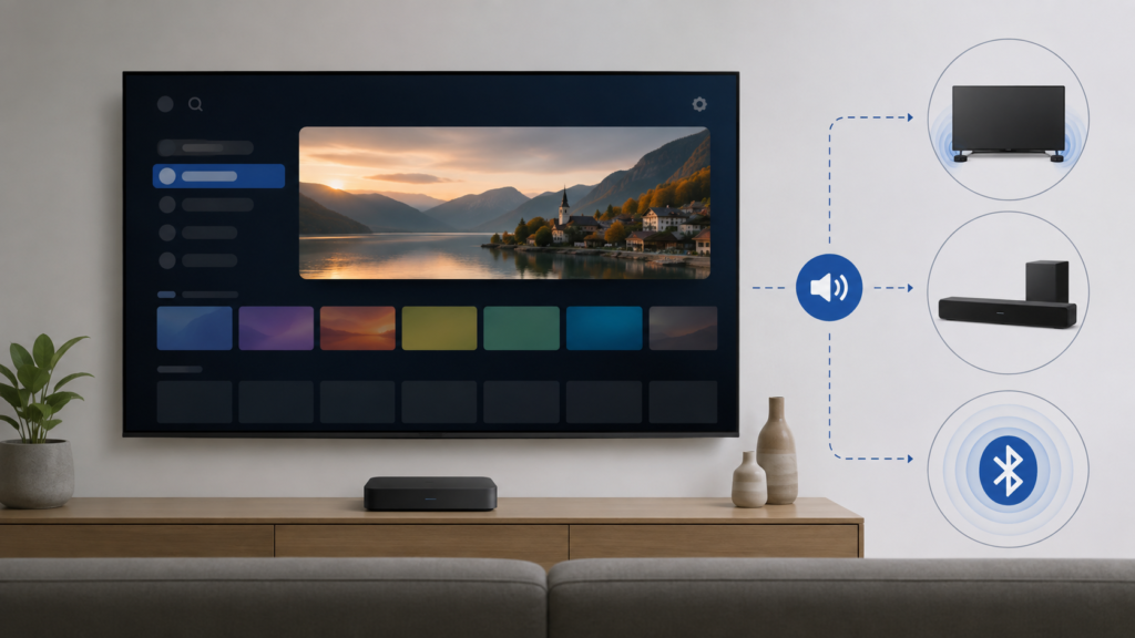 IPTV No Sound After Switching Audio Output on Android TV Box: Safe Checks Android TV IPTV player switching between generic audio output paths