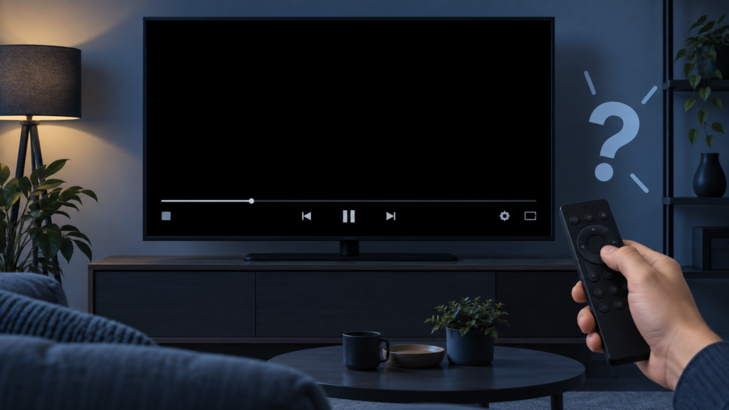 IPTV Black Screen with Controls Visible on Smart TV: Safe Checks Generic Smart TV IPTV black screen with controls visible