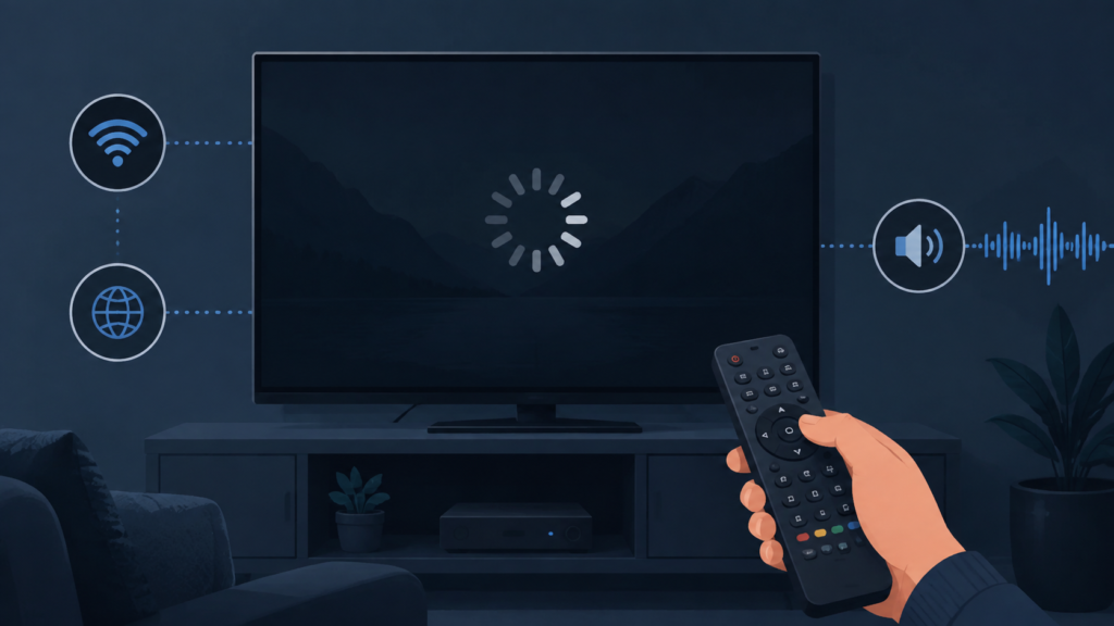 Generic Smart TV IPTV buffering spinner