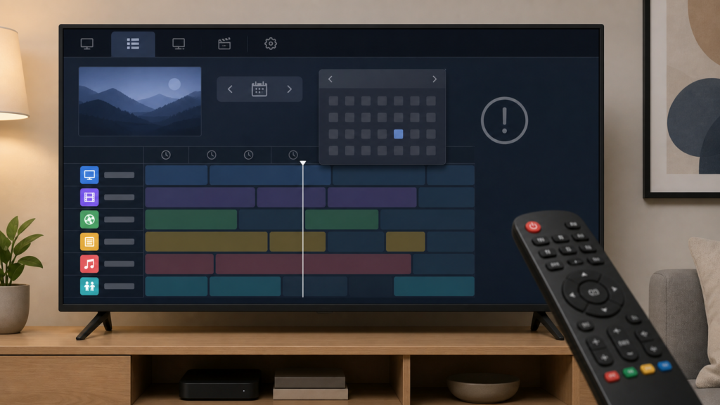 Generic IPTV EPG date selector that is not responding