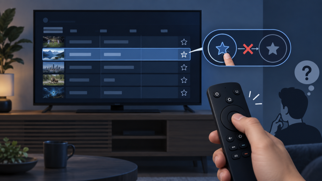 IPTV EPG Favorite Star Not Toggling on Android TV: Safe Checks Generic Android TV IPTV EPG favorite star issue